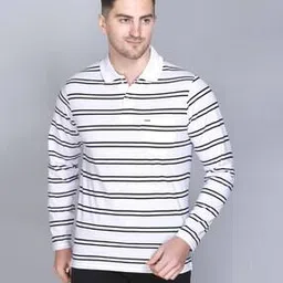 Men Striped Regular Fit Polo T-Shirt-image-14