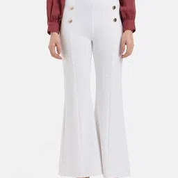 kazo Women Straight Fit Flat-Front Pants-picture-13