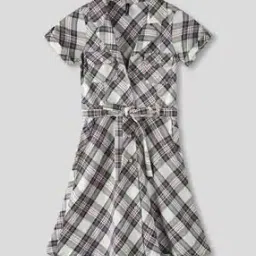 Girls Checked Shirt Dress-image-57