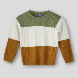 kb team spirit Boys Cable-Knit Round-Neck Sweater-picture-30