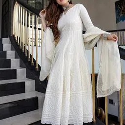 kedar fab Women Embroidered Gown with Dupatta-picture-43
