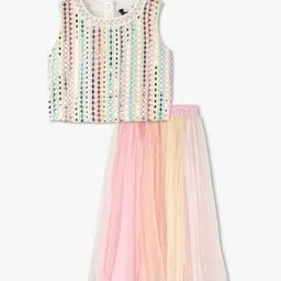 Girls Embellished Lehenga Choli with Dupatta-image-27