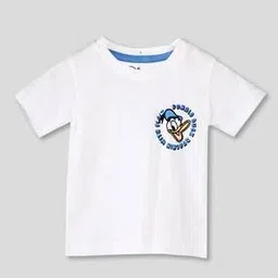 Donald Duck Print Round-Neck T-Shirt-image-74