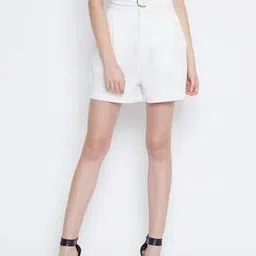 zastraa Pleat-Front Shorts with Fabric Belt-picture-42