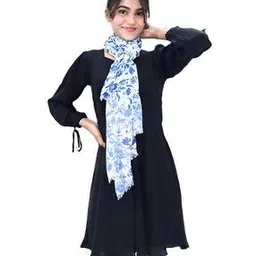 vi looks Women Floral Print Stole with Tassels-picture-11