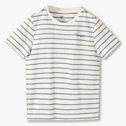 Boys Striped Relaxed Fit Crew-Neck T-Shirt-image-59