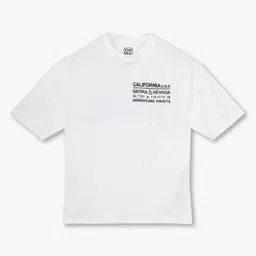 yb dnmx Boys California Print Loose Fit Cotton Crew-Neck T-Shirt-picture-14