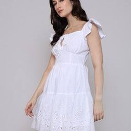 lee cooper Women Schiffli Embroidered Fit & Flare Dress-picture-41
