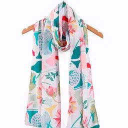 handicraft-palace Women Floral Print Crepe Silk Scarf-picture-10