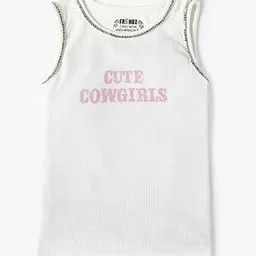 kg frendz Girls Ribbed Relaxed Fit Tank Top with Embellishment-picture-46