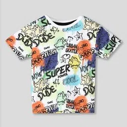 wotnot by azorte Infants Typographic Print Round-Neck T-Shirt-picture-18