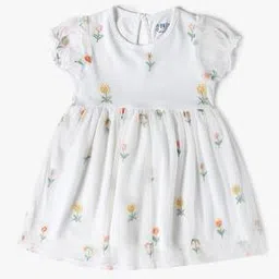 inf frendz Girls Floral Embroidered Fit & Flare Frock-picture-36