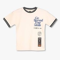 lee cooper Boys Typographic Print Oversize Fit Crew-Neck T-Shirt-picture-33