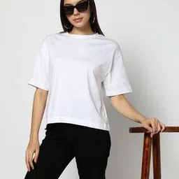 yousta Women Oversized Fit Crew-Neck T-Shirt-picture-34