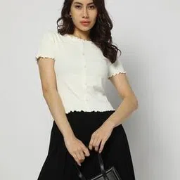 yousta Women Ribbed Slim Fit Top-picture-43