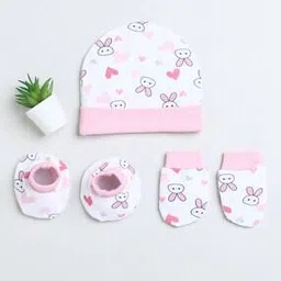 bumzee Graphic Print Cap & Mittens Set with Booties-picture-32