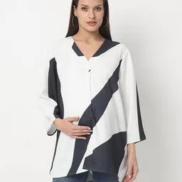 angloindu Striped Regular Fit Tunic with V-Neck-picture-18