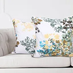 swayam Set of 2 Floral Print Cushion Covers 20" x 20"-picture-39