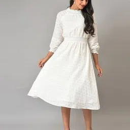 aurelia Chevron Print A-Line Dress-picture-50