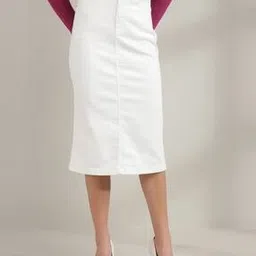 xpose Women Denim Pencil Skirt with Insert Pocket-picture-35