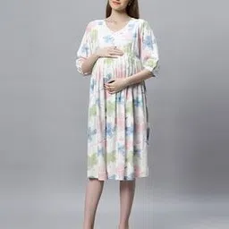 mamma's maternity Women Fit and Flare Maternity Dress-picture-21