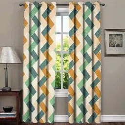 rrc Set of 2 Geometric Print Door Curtains-picture-43