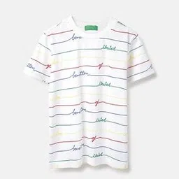 united colors of benetton Boys Typographic Print Regular Fit Round-Neck T-Shirt-picture-20