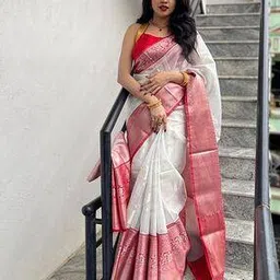 aldwych Women Floral Woven Banarasi Silk Saree-picture-10