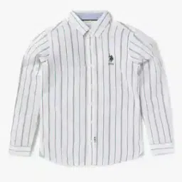 Striped Shirt with Logo Embroidery-image-31