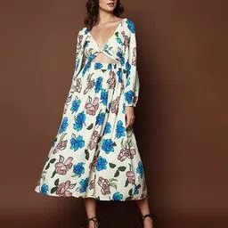 vero moda Micro Print Fit & Flare Dress-picture-53