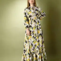 Women Floral Print Tiered Dress-image-21