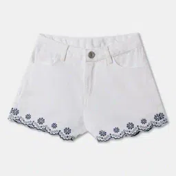 r&b Girls Embroidered Regular Fit Shorts  image 1