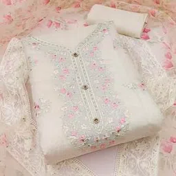 peachmode Women Embroidered Unstitched Dress Material-picture-26