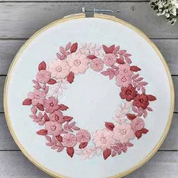 design gaatha home living Floral Hand-Embroidered Hoop Wall Hanging 10"-picture-50