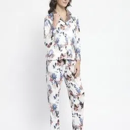 madame m secret Women Micro Print T-Shirt & Pyjamas Set-picture-38