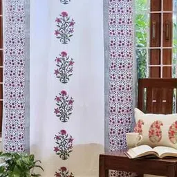 design gaatha home living Floral Print Door Curtain with Eyelet Header-picture-19