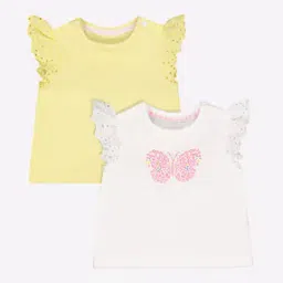 mothercare Pack of 2 T-shirts with Butterfly Sleeves-picture-41