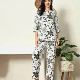 ichaa Floral Print 2-Piece Tunic with Pants image 1