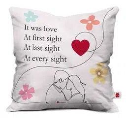 indigifts Typographic Print Square Cushion Cover 12" x 12"-picture-36