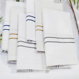 styfun Pack of 6 Men Striped Handkerchiefs image 1