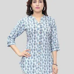 sareeswarg Leaf Print Straight Kurti-picture-44