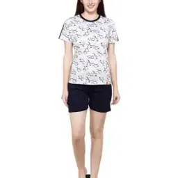 evolove Floral Print T-shirt & Shorts Set-picture-12