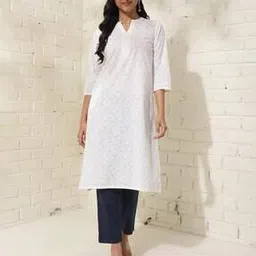 fabindia Women Printed Straight Kurta with Insert Pocket-picture-39