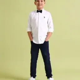 u.s. polo assn. Boys Regular Fit Shirt with Bow Tie-picture-11