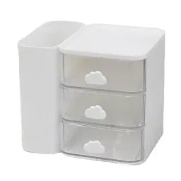 house of quirk 3 Tier with 1 Holder Transparent Cosmetic Jewelry Box image 1