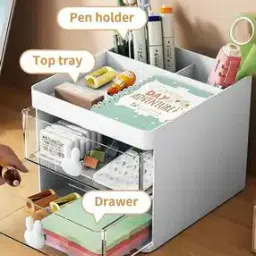 house of quirk 3 Compartments with 2 Drawer Desk Organizers -picture-52