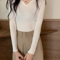 outzidr global Women Ribbed Slim Fit Top-picture-45