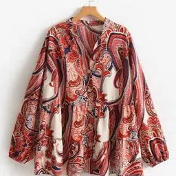 Women Regular Fit Paisley Print Shirt-image-56