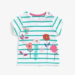mothercare Slim Fit Striped Top with Applique-picture-40