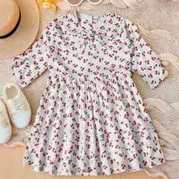 bella moda Girls Floral Fit and Flare Dress-picture-11
